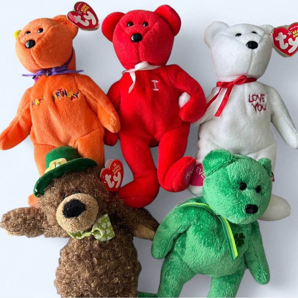 Vintage TY 2000s Retired Mint Condition Holiday Beanie Baby Lot